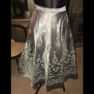 Silver beaded skirt by Cachet